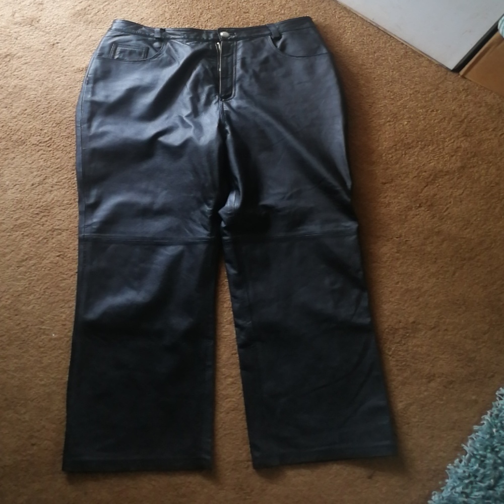 Leather pants Straight Leg
